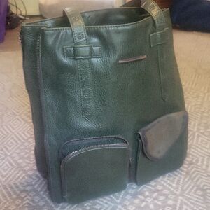 Genuine Olive  Green Leather Shoulder Bag